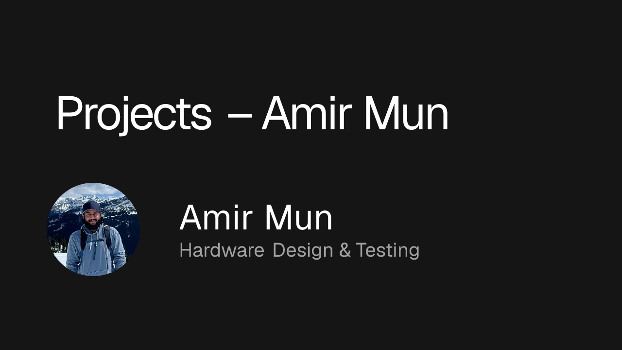 Projects – Amir Mun